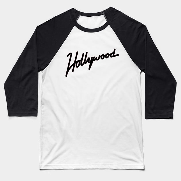 Hollywood Script Baseball T-Shirt by CasualGraphic